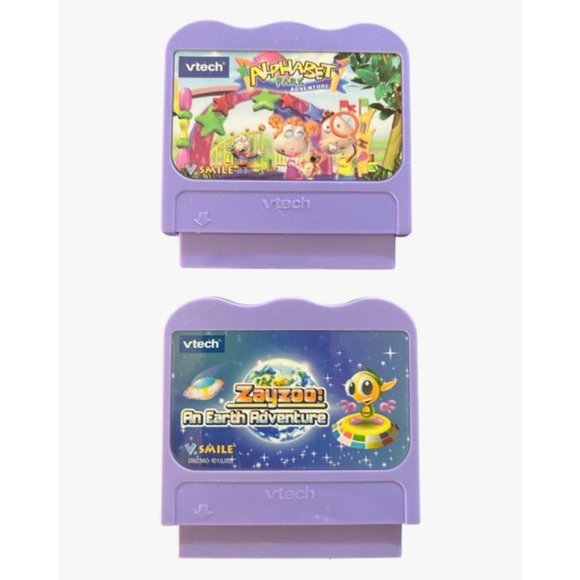VTech VSmile Alphabet Park Adventure & Zayzoo An Earth Adventure Games Set of 2 - Picture 14 of 15